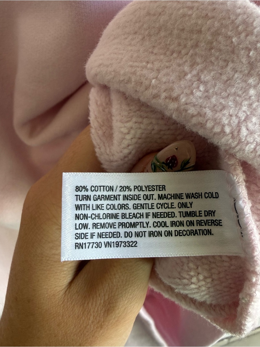 Wild Fable Pink Le Mont Blanc Graphic Fleece-Lined Sweatshirt size XL - Picture 6 of 6